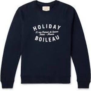 Holiday Boileau - Printed Fleece Sweatshirt - Navy